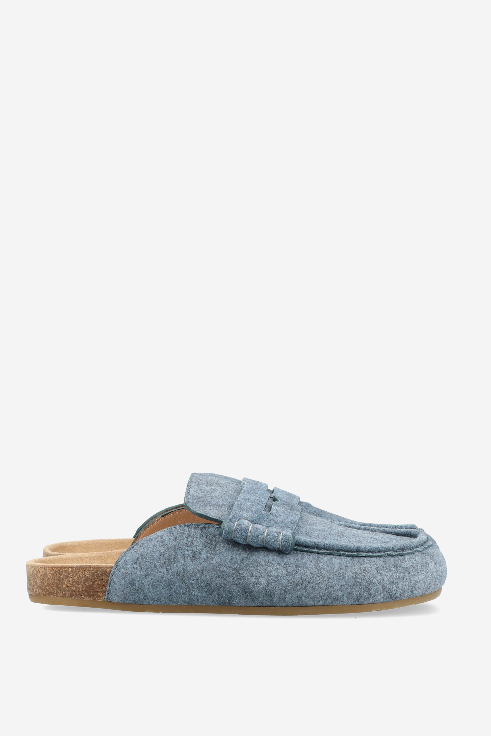 Stitch suede loafers