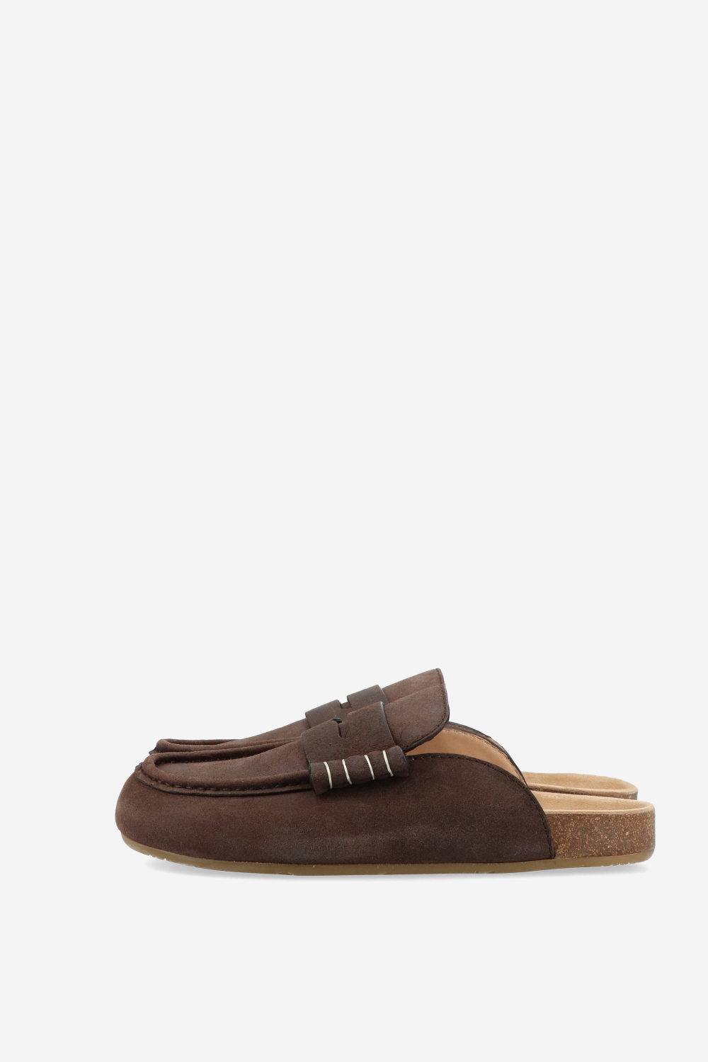 Stitch suede loafers
