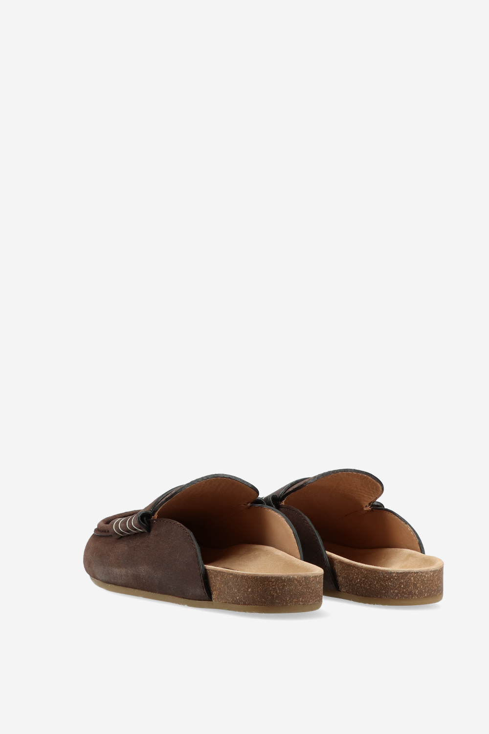 Stitch suede loafers