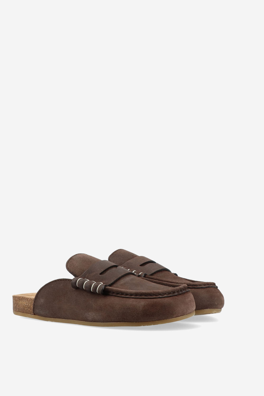 JW Anderson  - Stitch suede loafers