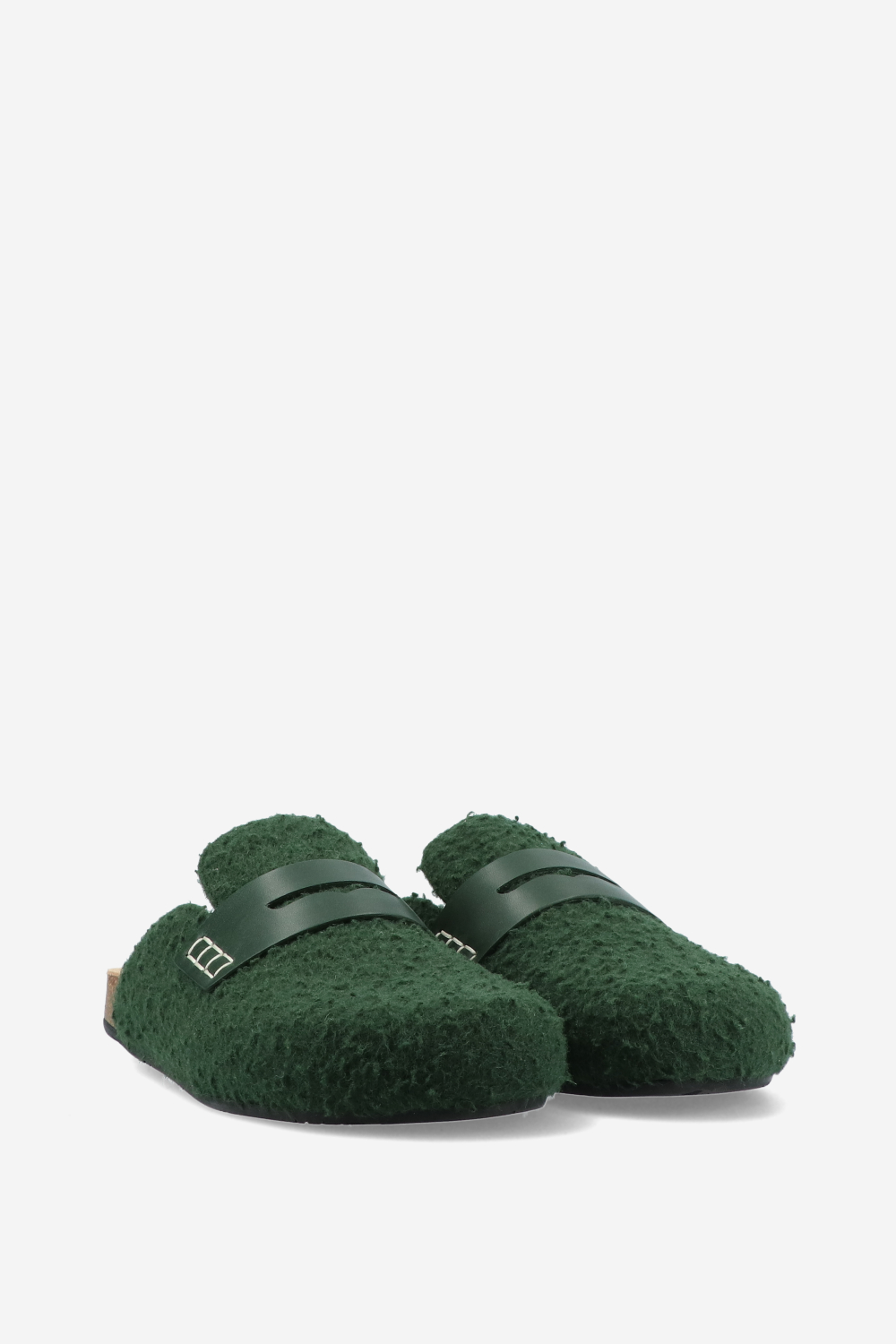 Felt boucle loafers