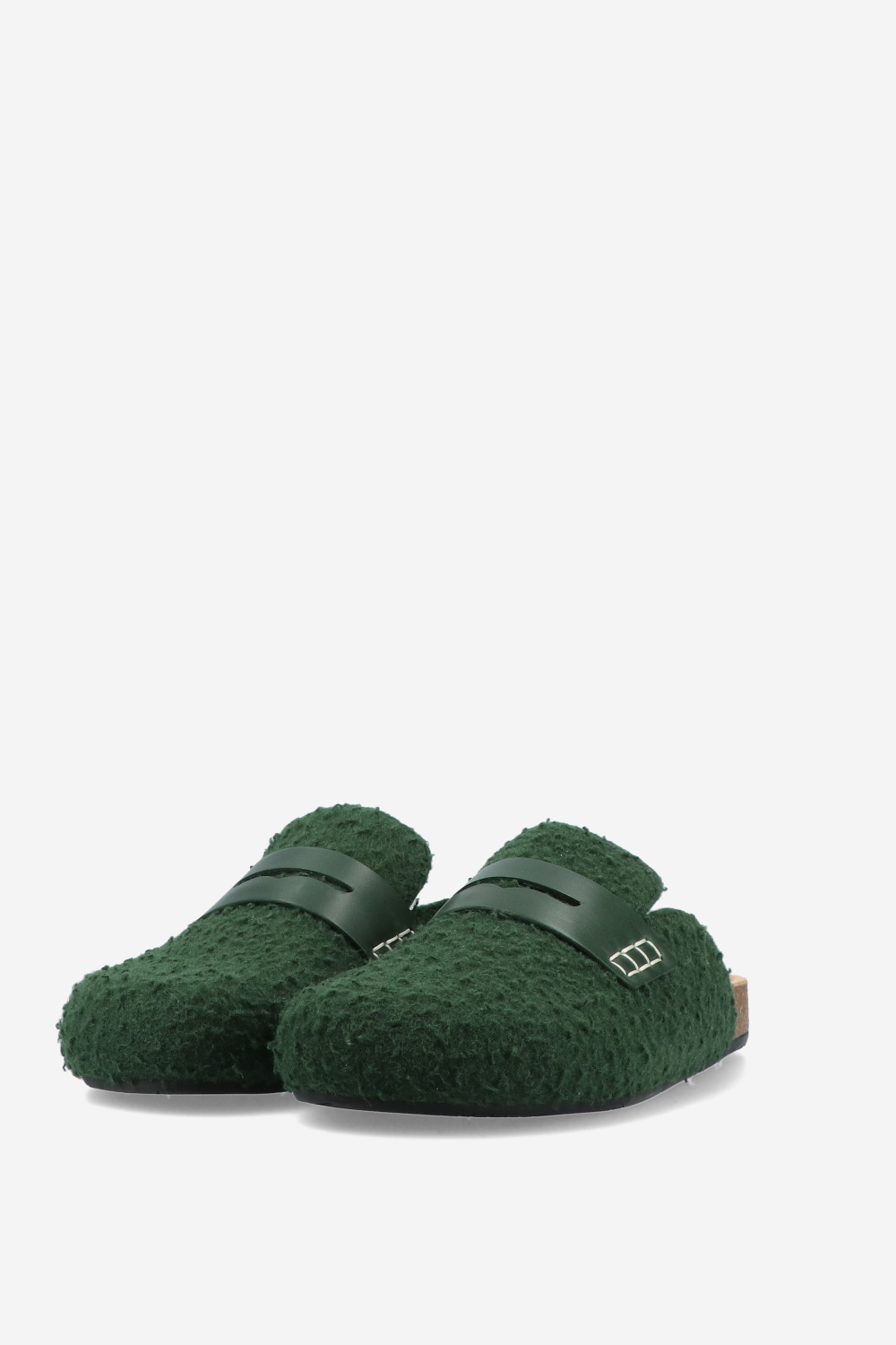 Felt boucle loafers