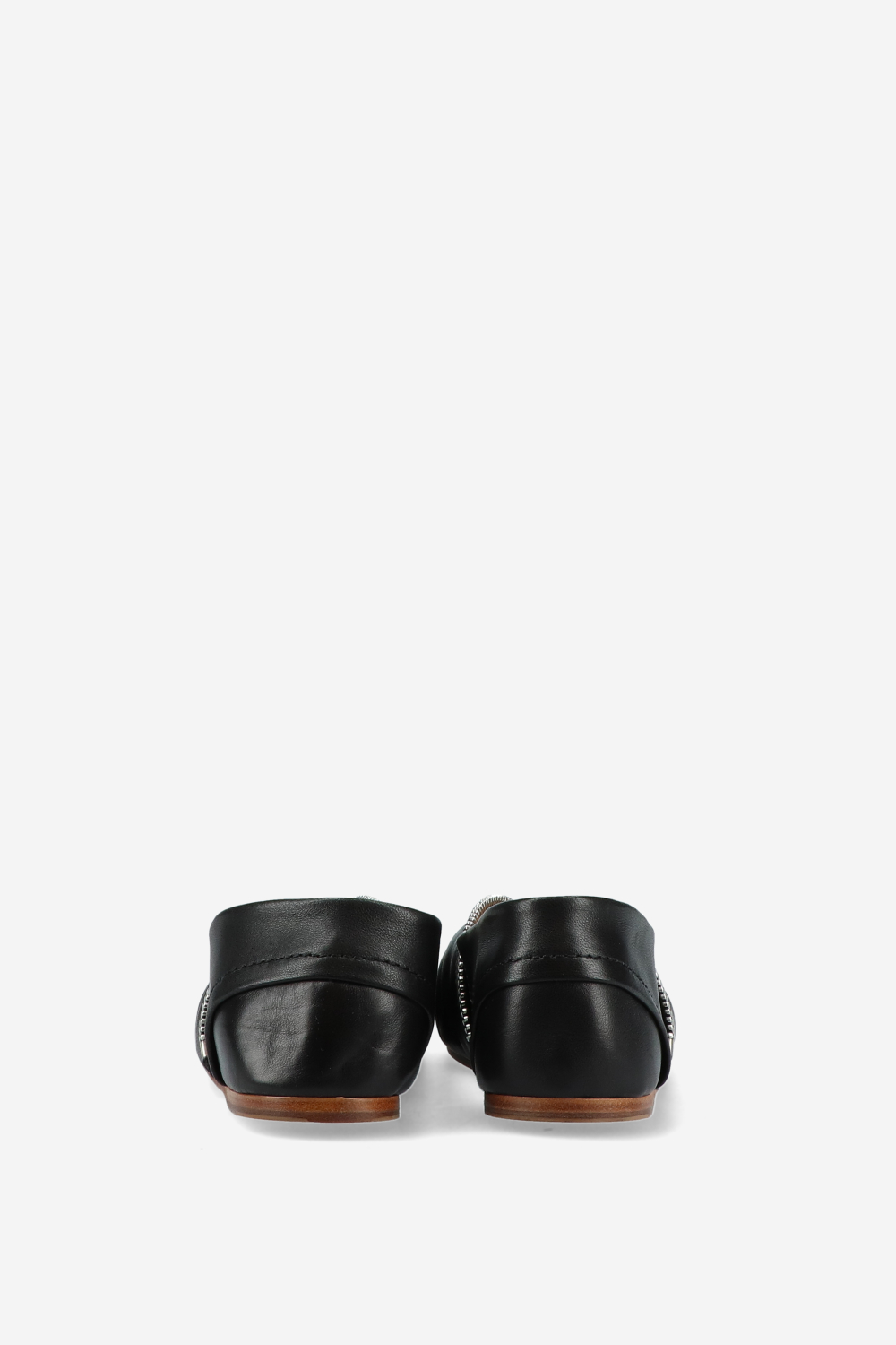 Biker leather ballerinas