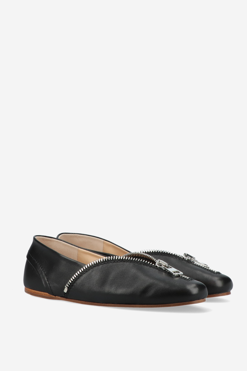 JW Anderson  - Biker leather ballerinas