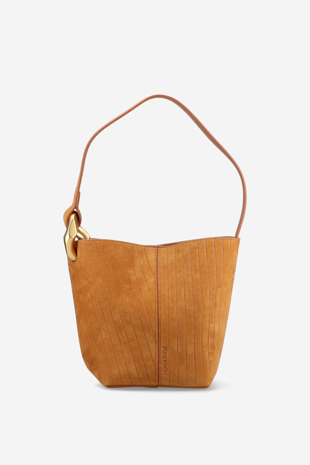 JW Anderson  - The JWA corner small suede bucket bag