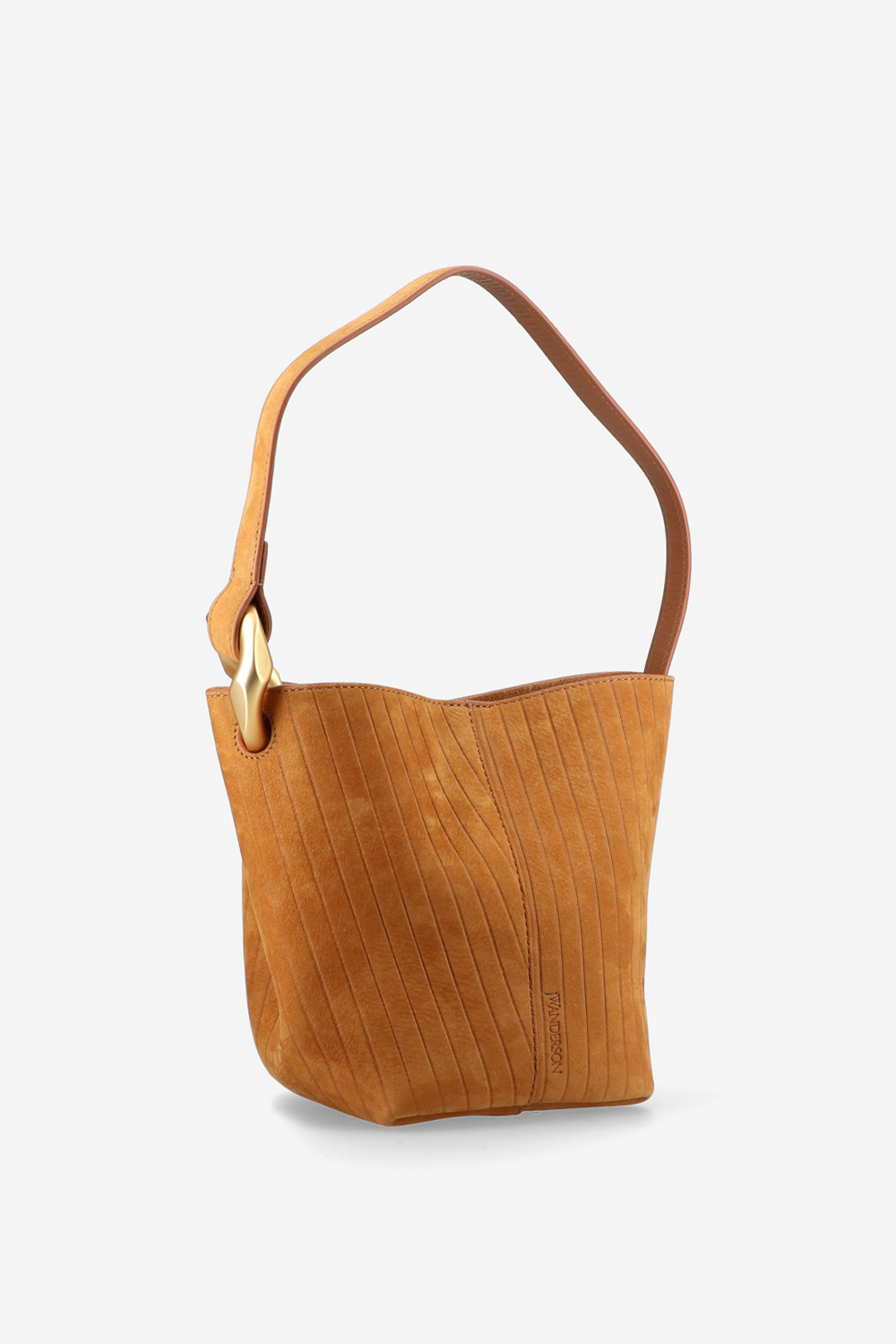 JW Anderson  - The JWA corner small suede bucket bag