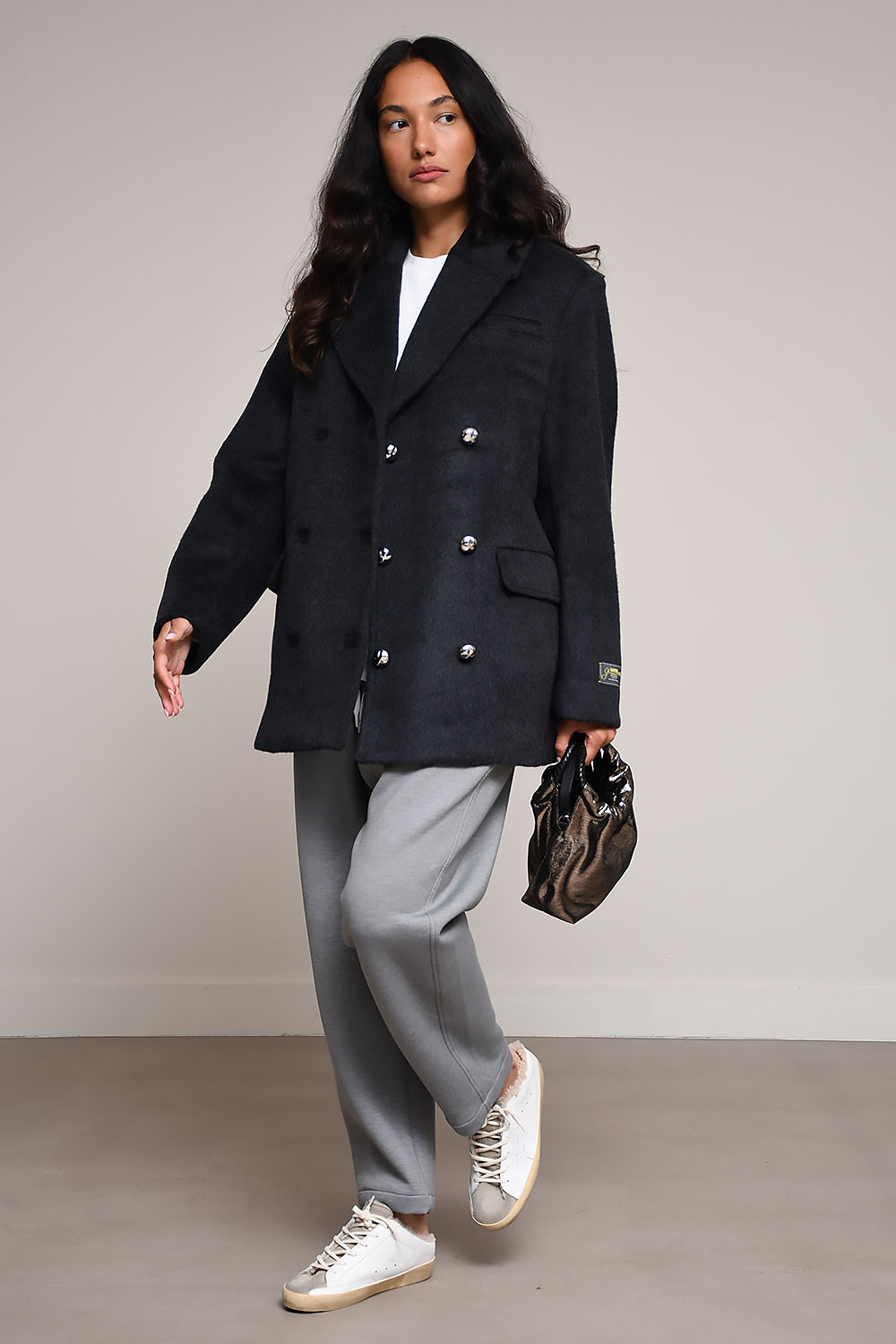 Ganni - Double faced wool doublebreasted blazer