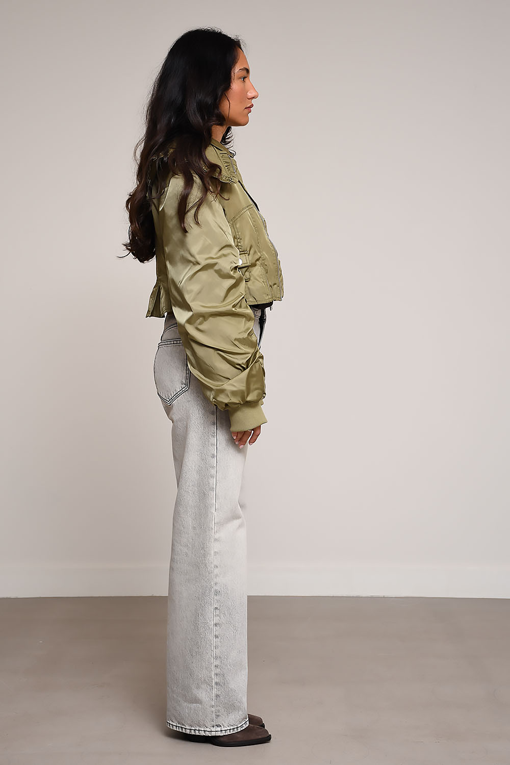 Ganni - Duchesse nylon fitted jacket