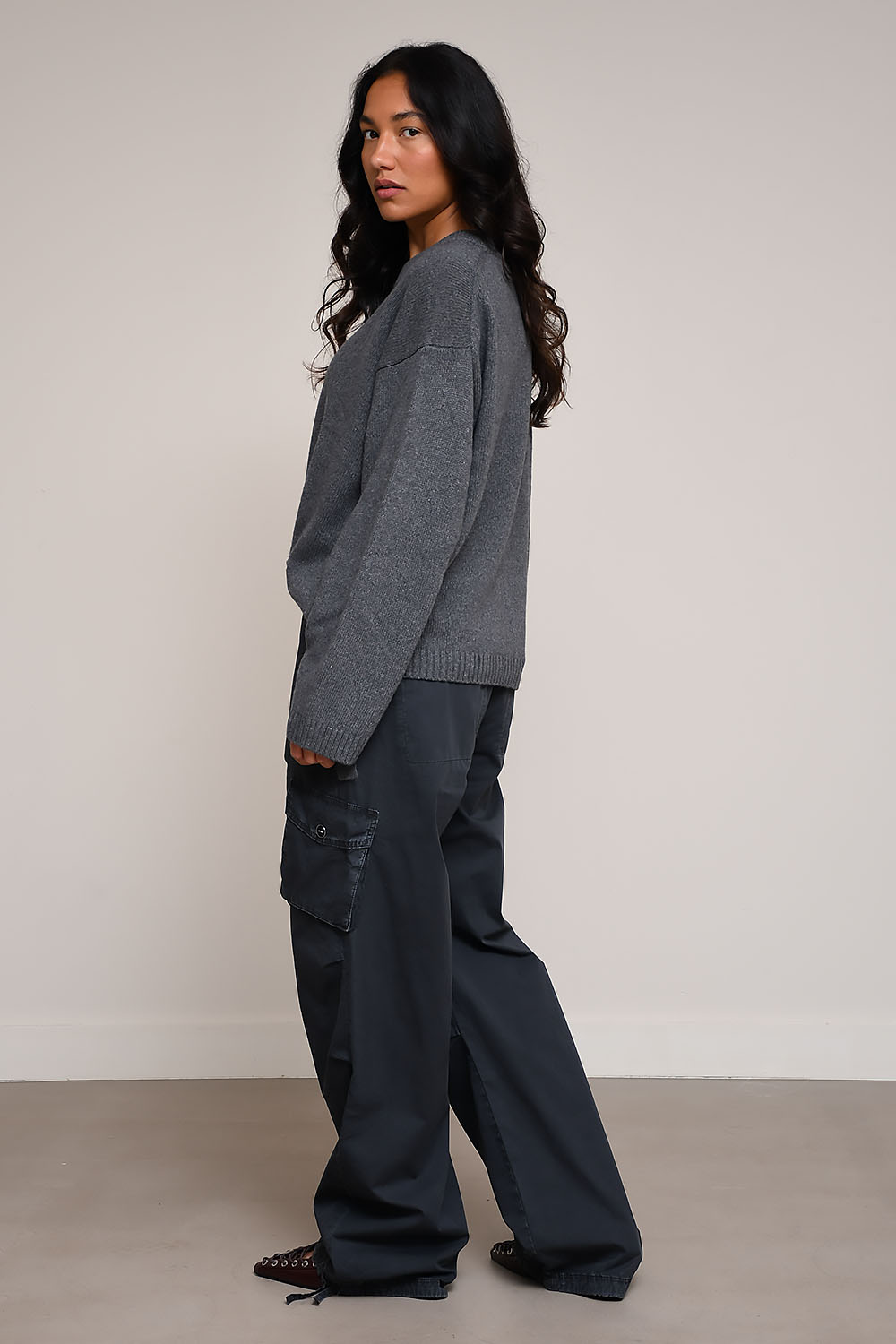Future wool mix oversized o-neck sweater