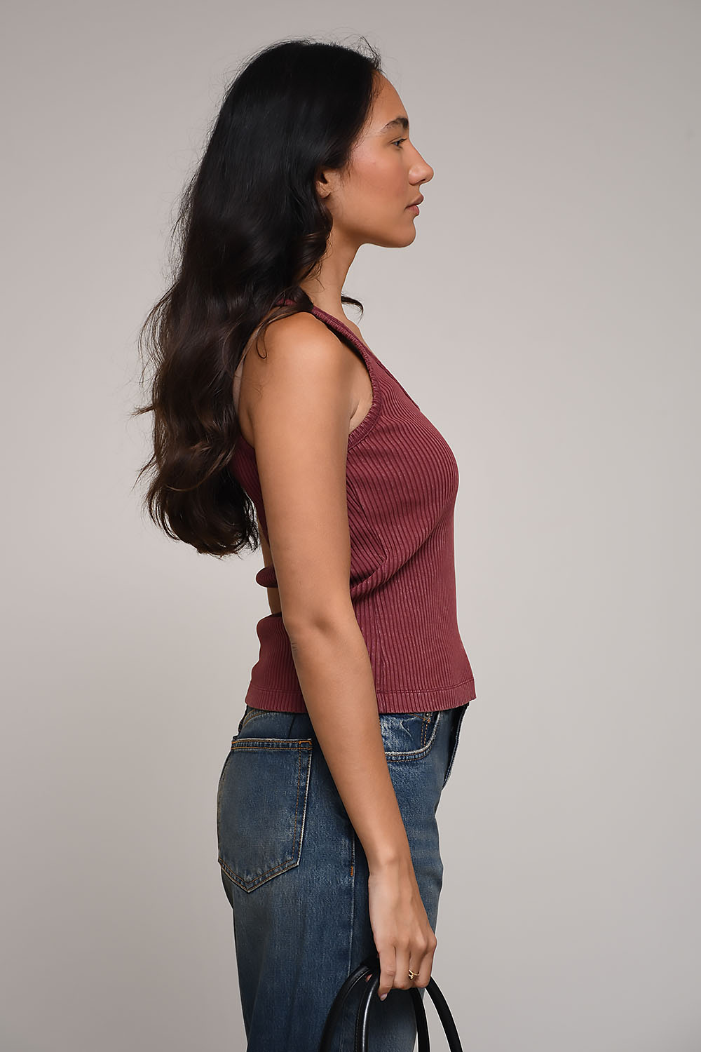 Ganni - Heavy rib jersey tank top