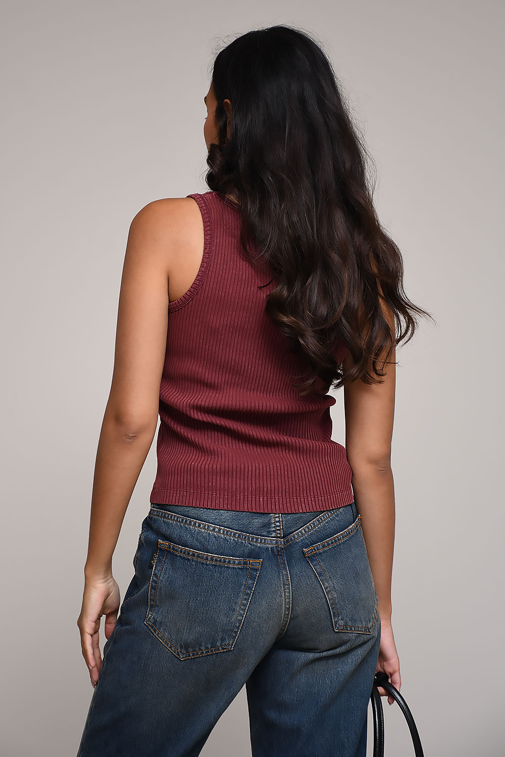 Heavy rib jersey tank top