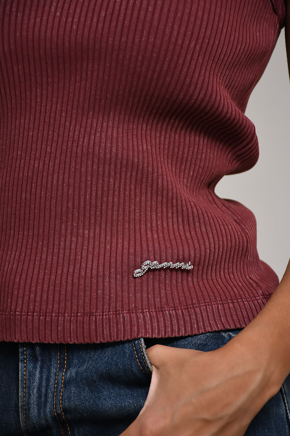 Heavy rib jersey tank top