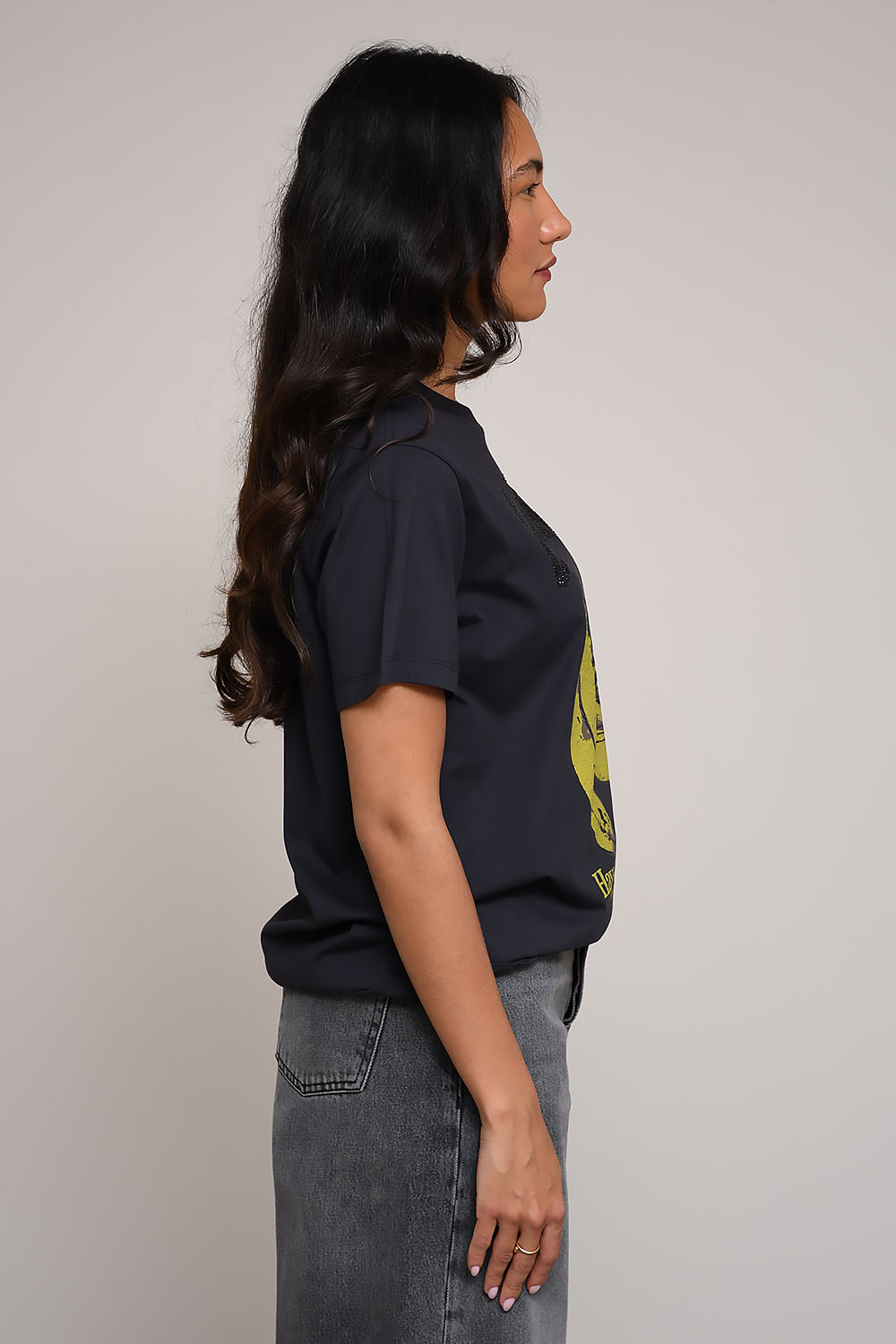 Ganni - Basic cotton jersey banana relaxed t-shirt