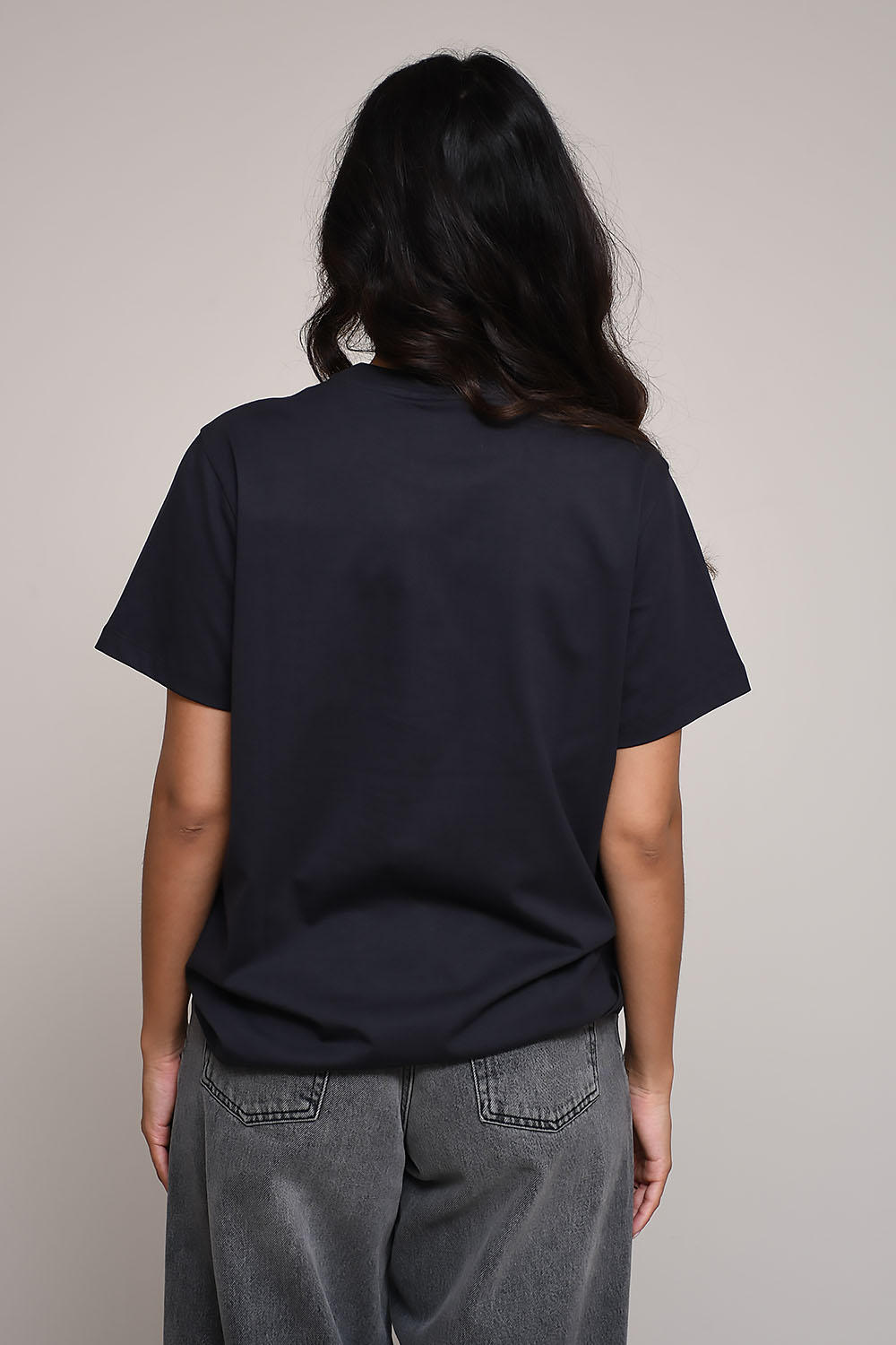 Basic cotton jersey banana relaxed t-shirt