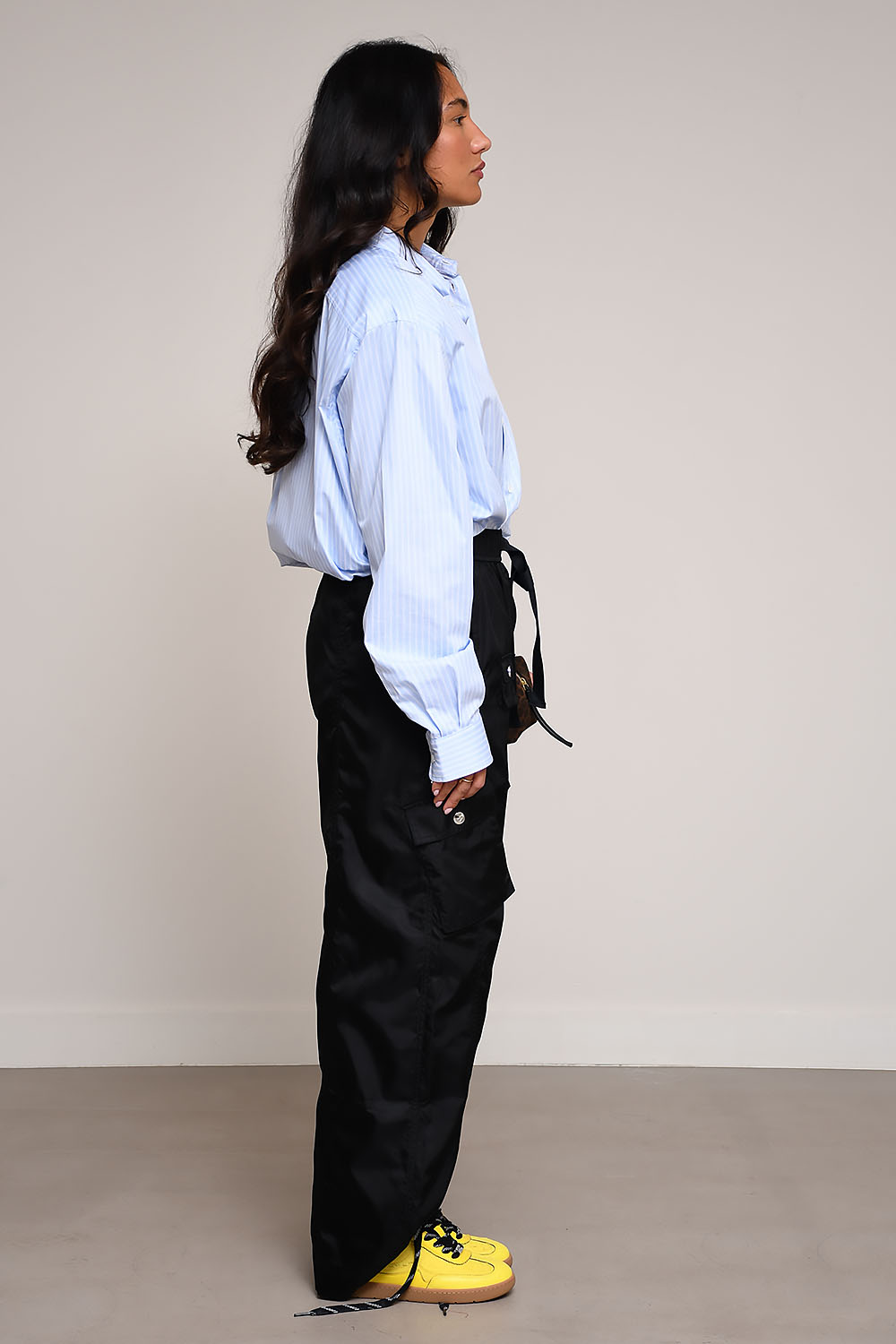 Ganni - Duchesse nylon oversized elasticated pants