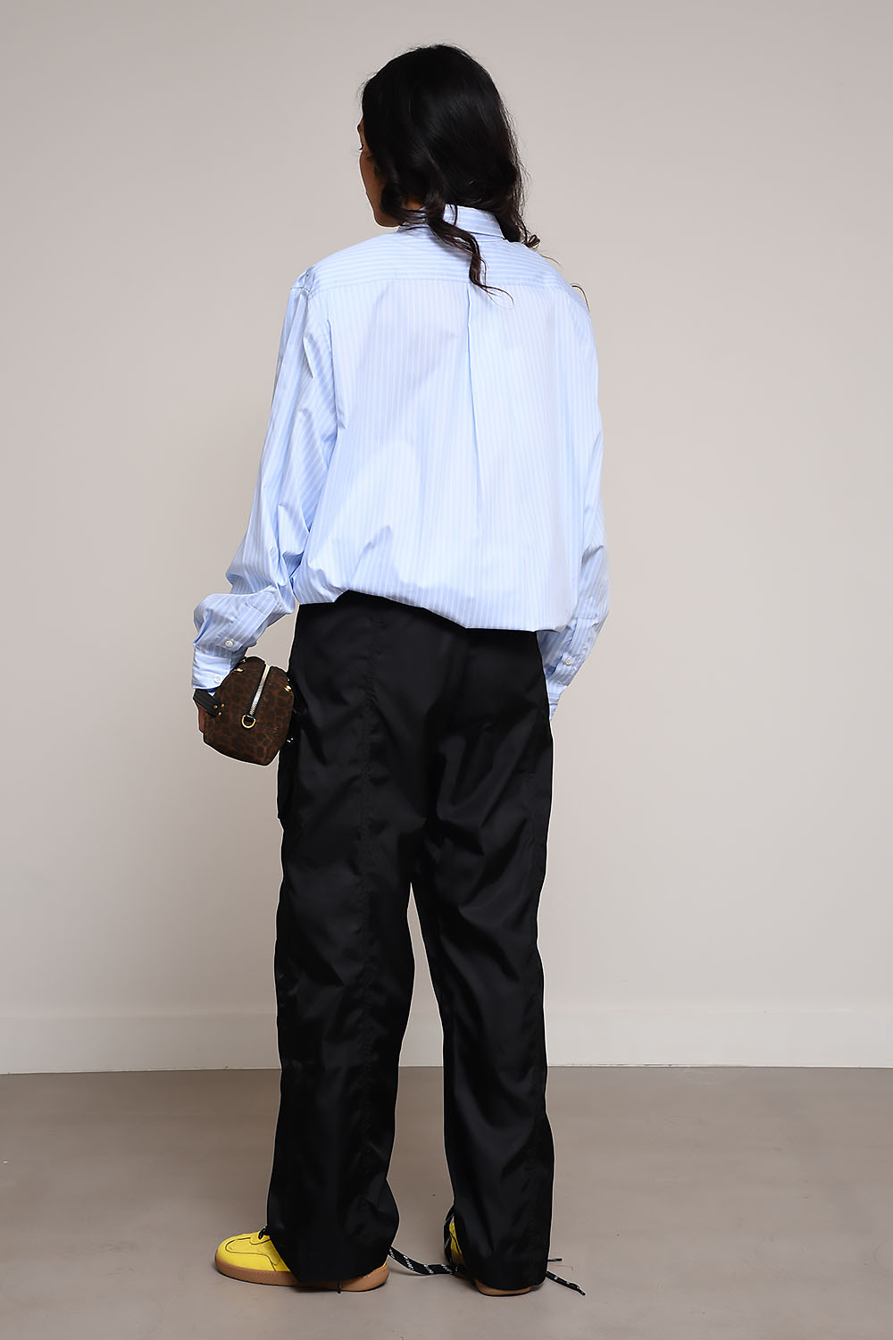 Duchesse nylon oversized elasticated pants