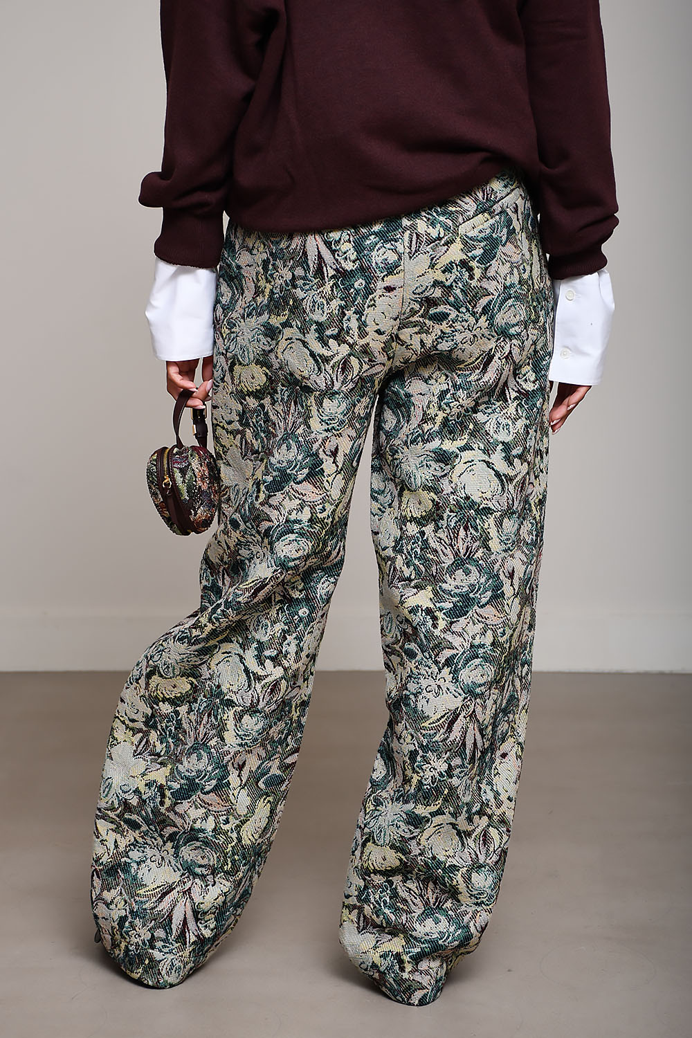 Tapestry jacquard pants