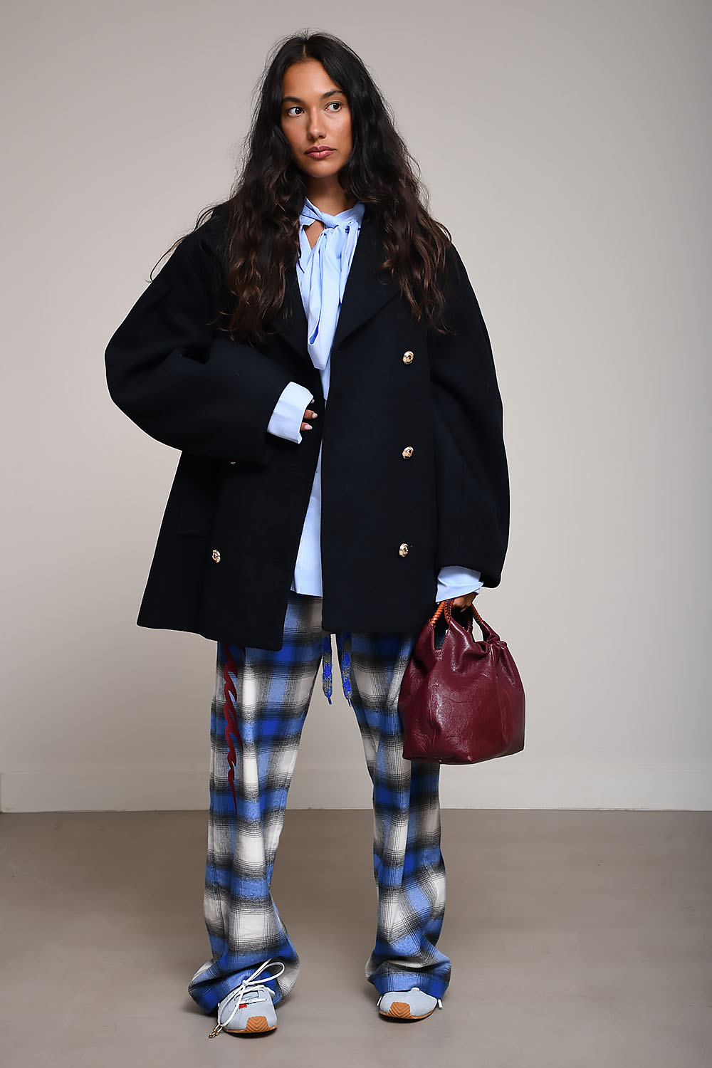 Ganni - Peacoat wool midi coat