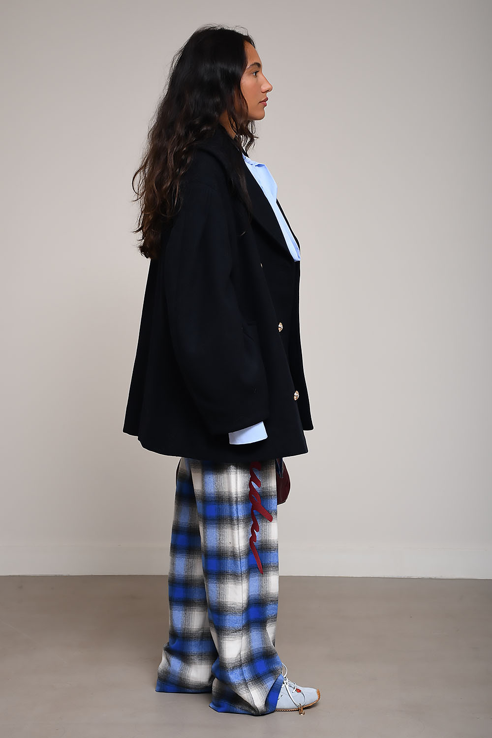 Ganni - Peacoat wool midi coat