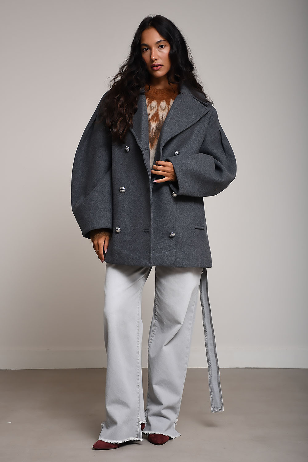 Ganni - Peacoat wool midi coat