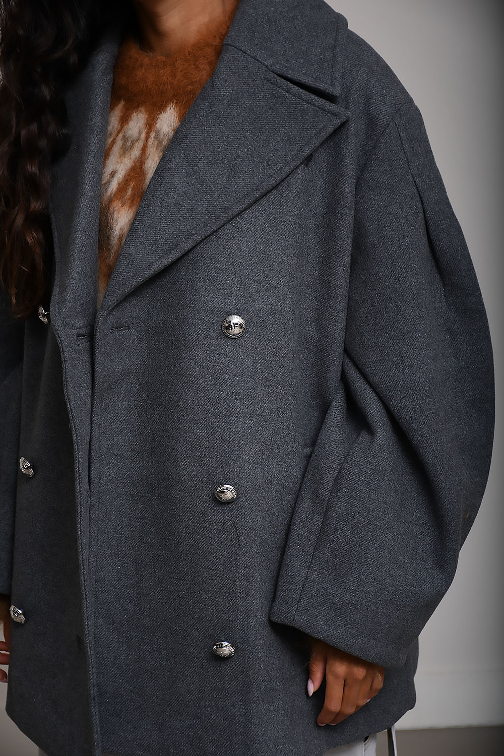 Peacoat wool midi coat