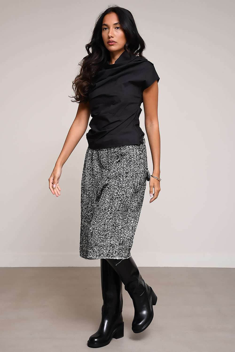 Ganni - Stretch cotton ruched top