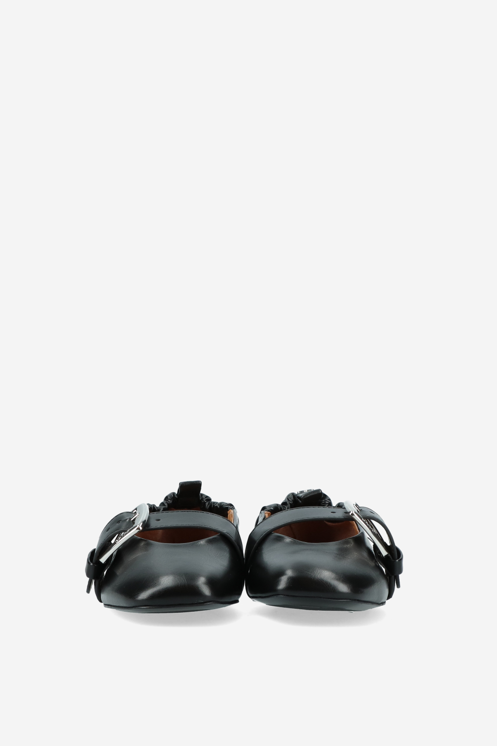 Butterfly strap crinkle oleatex ballerinas