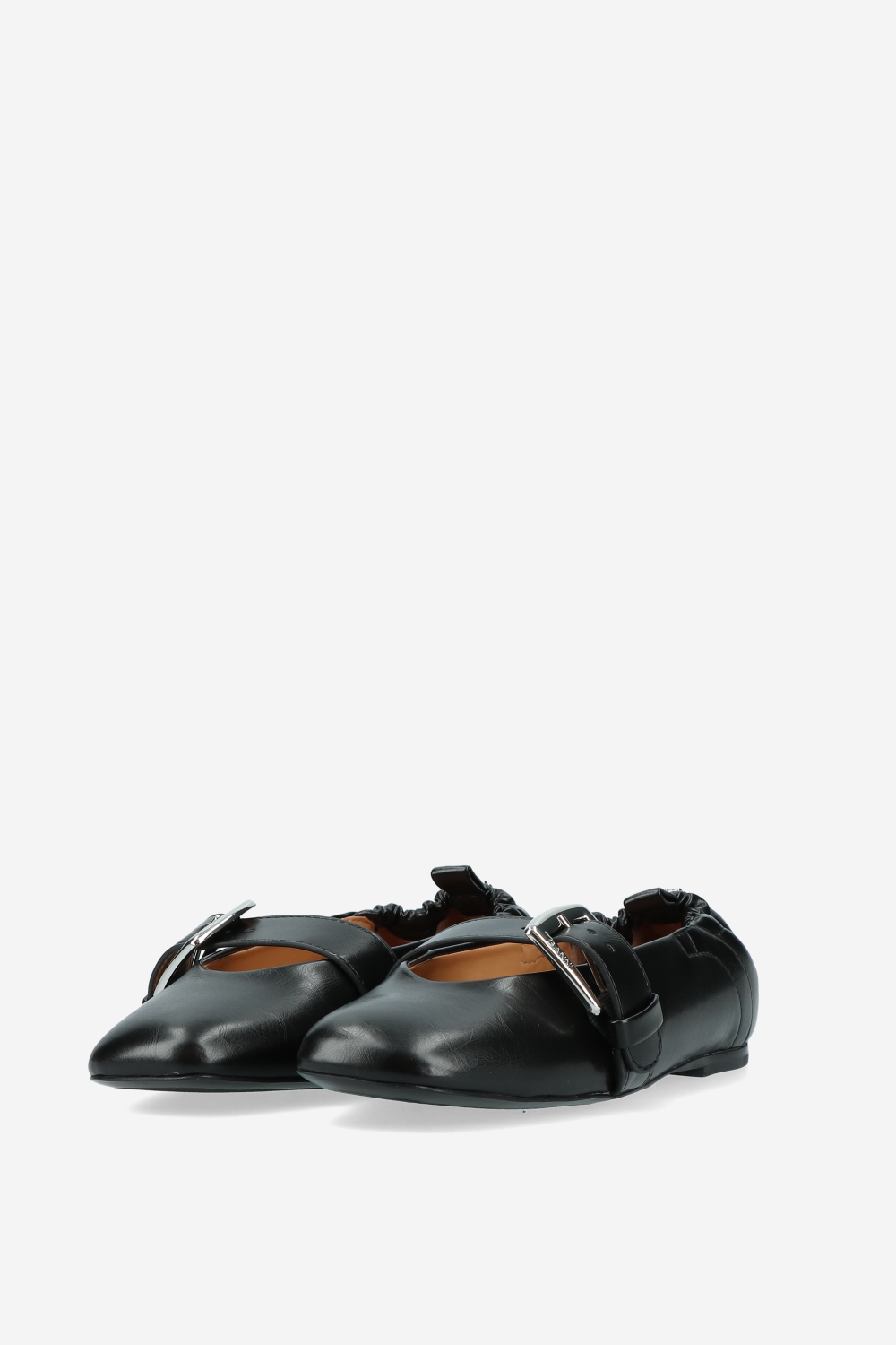 Butterfly strap crinkle oleatex ballerinas