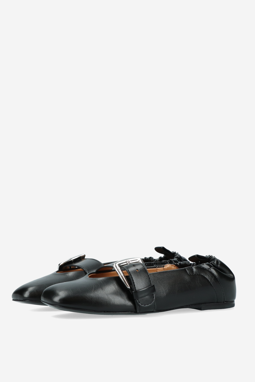 Butterfly strap crinkle oleatex ballerinas