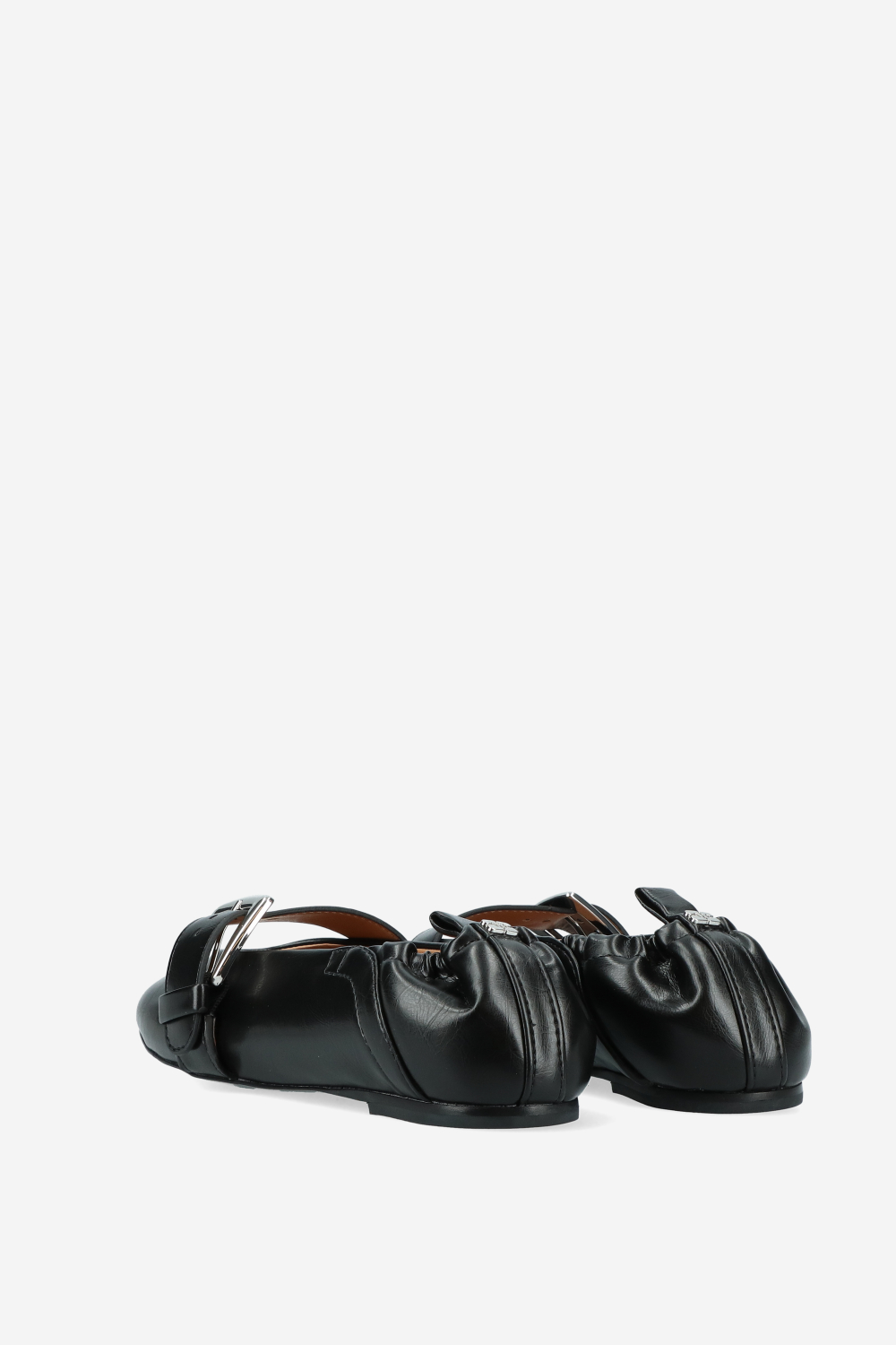 Butterfly strap crinkle oleatex ballerinas