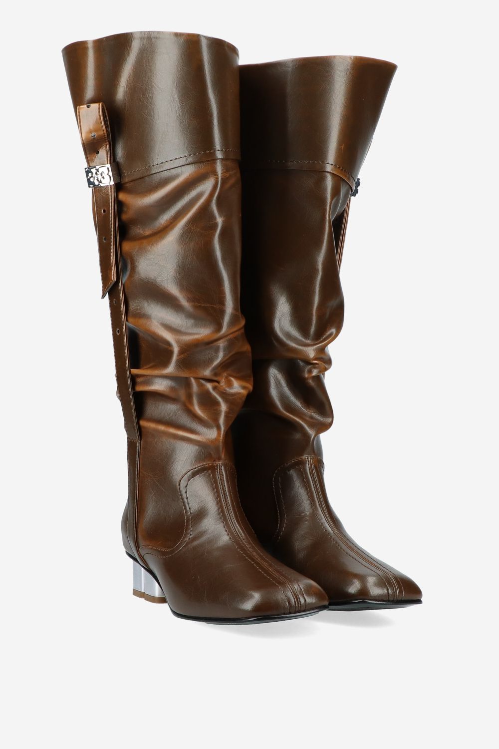 Butterfly crinkle oleatex slouchy boots