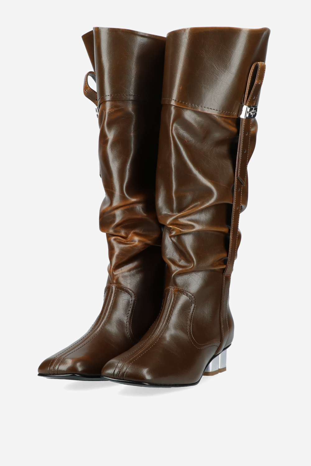 Butterfly crinkle oleatex slouchy boots