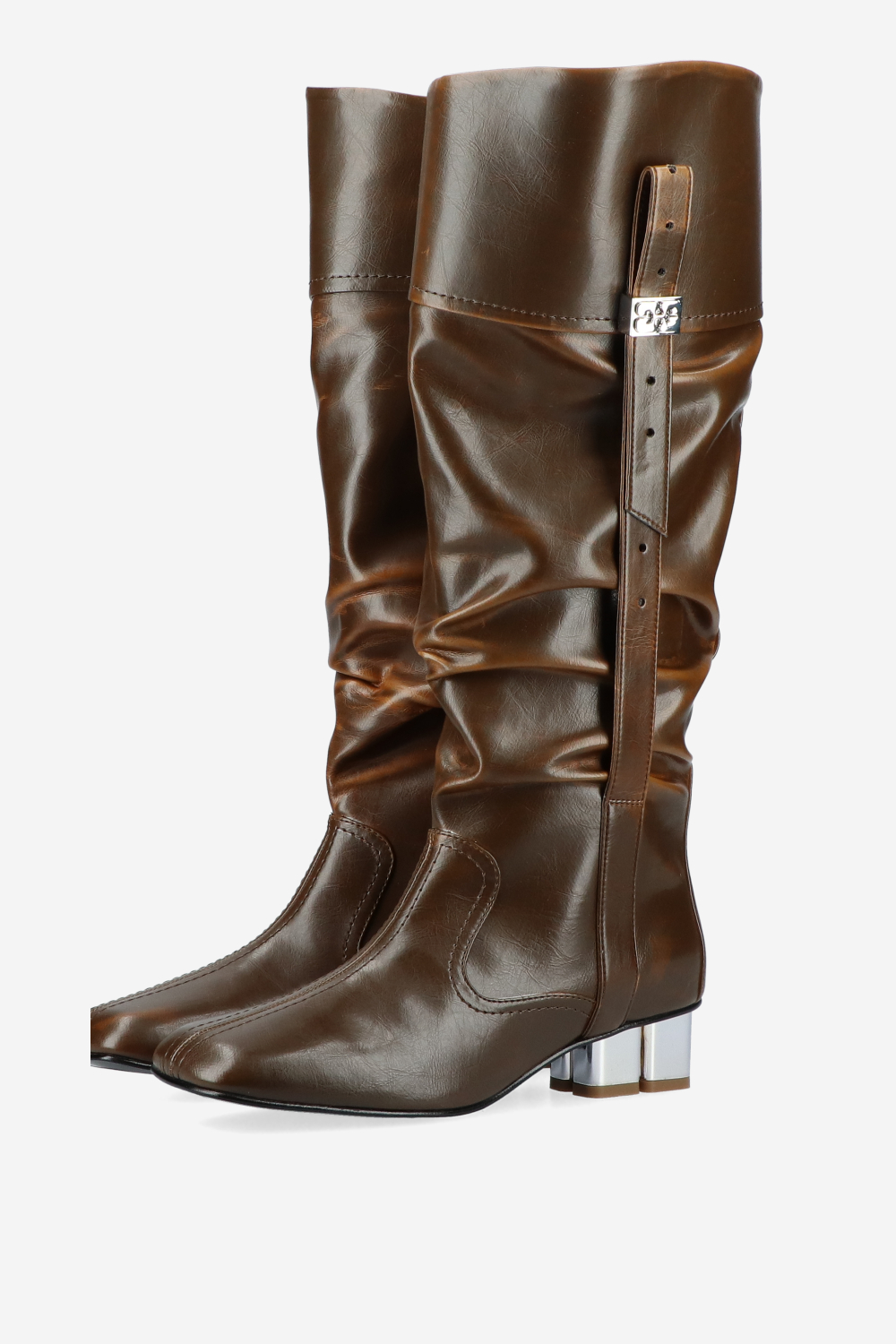 Butterfly crinkle oleatex slouchy boots