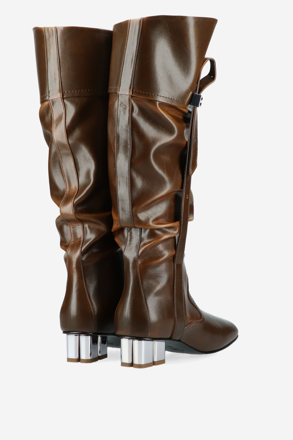 Butterfly crinkle oleatex slouchy boots