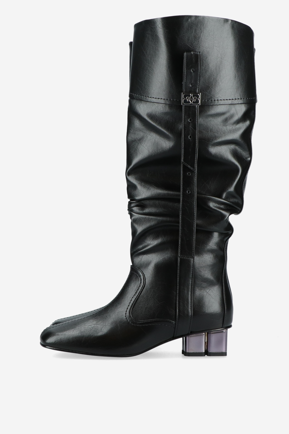 Butterfly crinkle oleatex slouchy boots