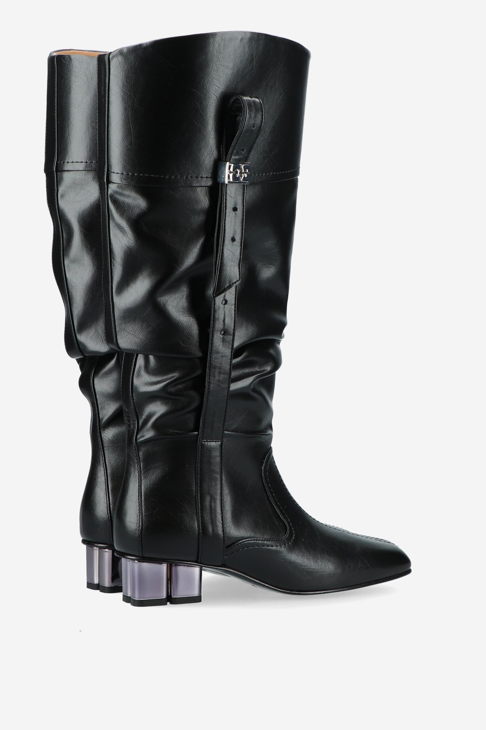 Butterfly crinkle oleatex slouchy boots