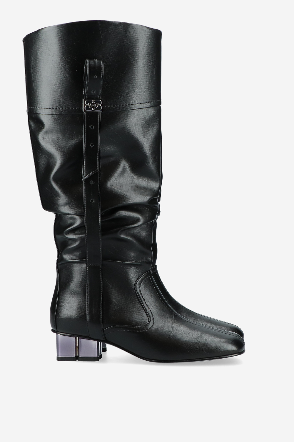 Butterfly crinkle oleatex slouchy boots