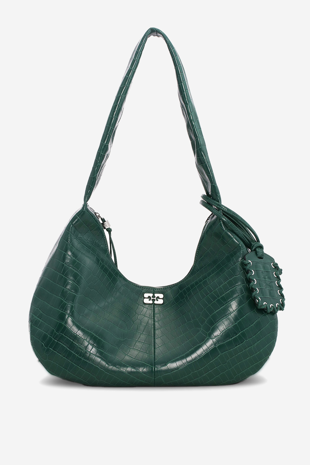 Ganni - Bou bag hobo croco medium shoulder bag
