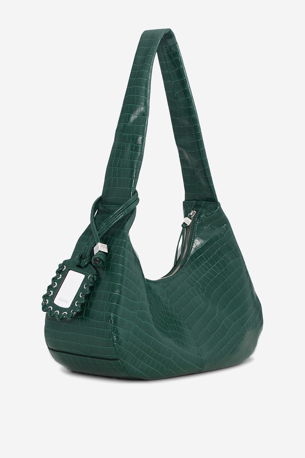 Ganni - Bou bag hobo croco medium shoulder bag