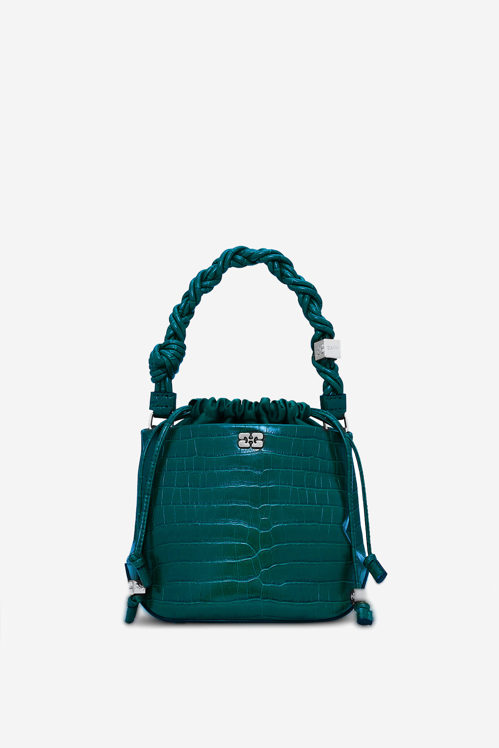 Ganni - Bou bucket bag croco leather crossbody