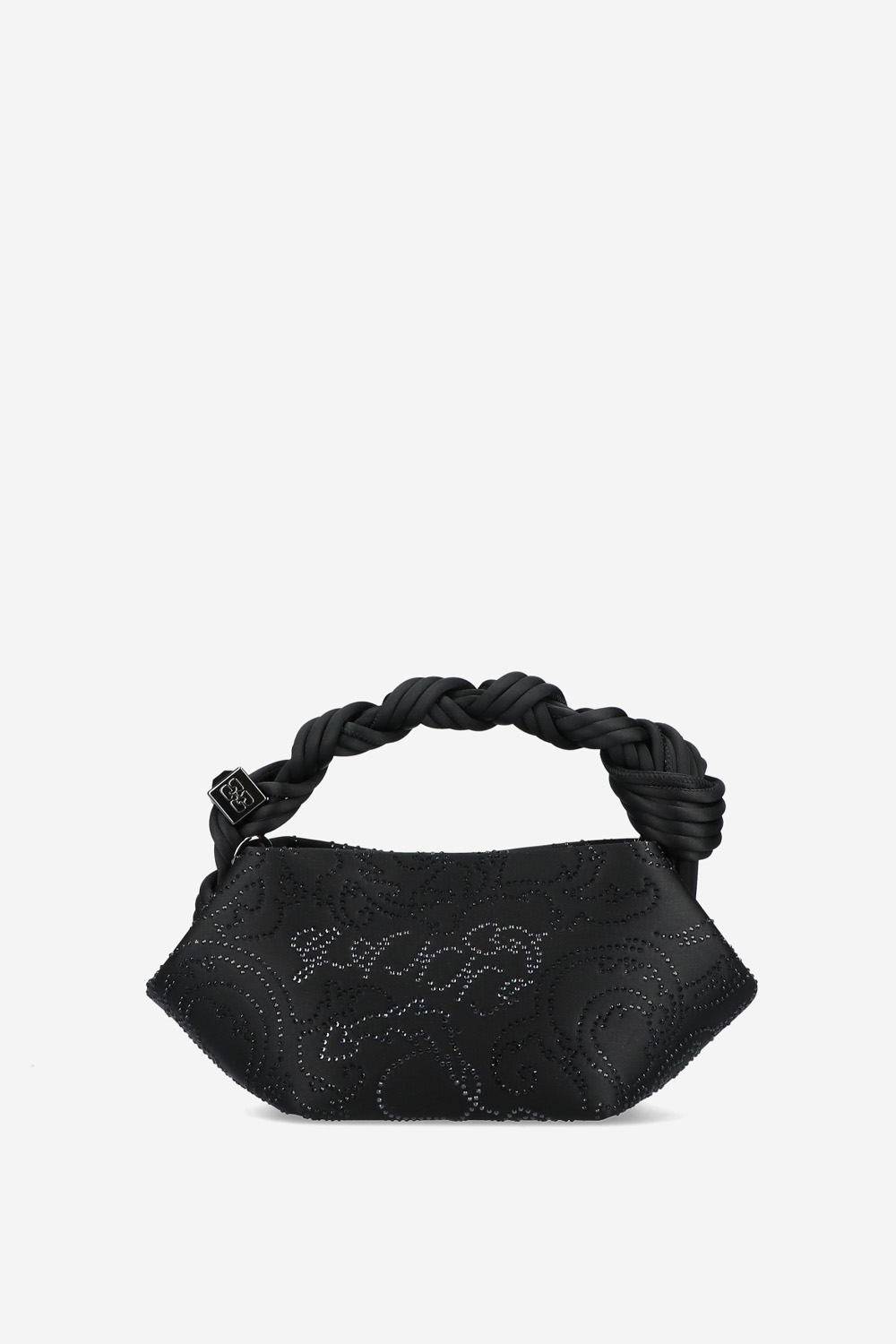 Ganni - Bou mini flower strass satin crossbody