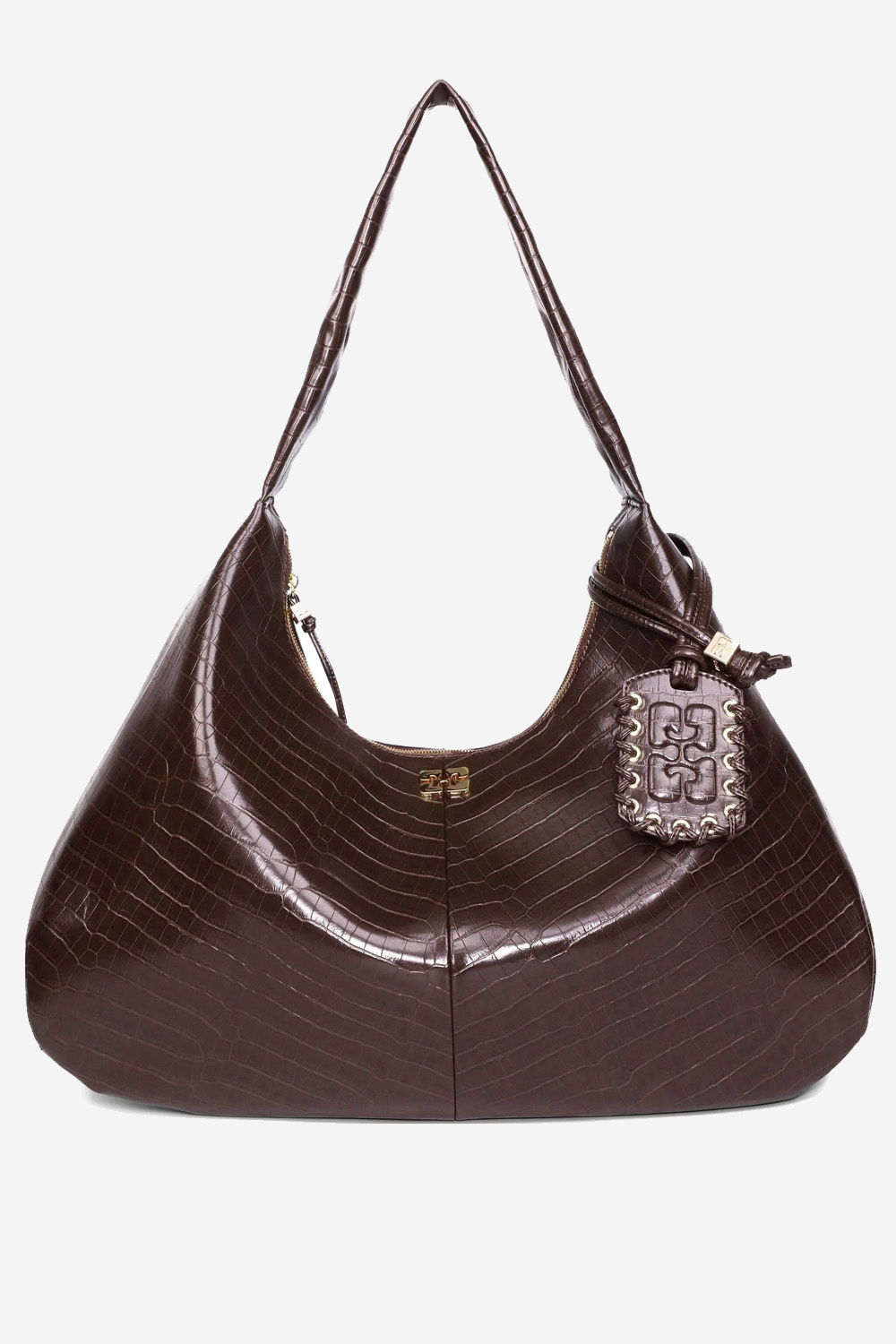 Ganni - Bou bag hobo XXL leather shoulder bag