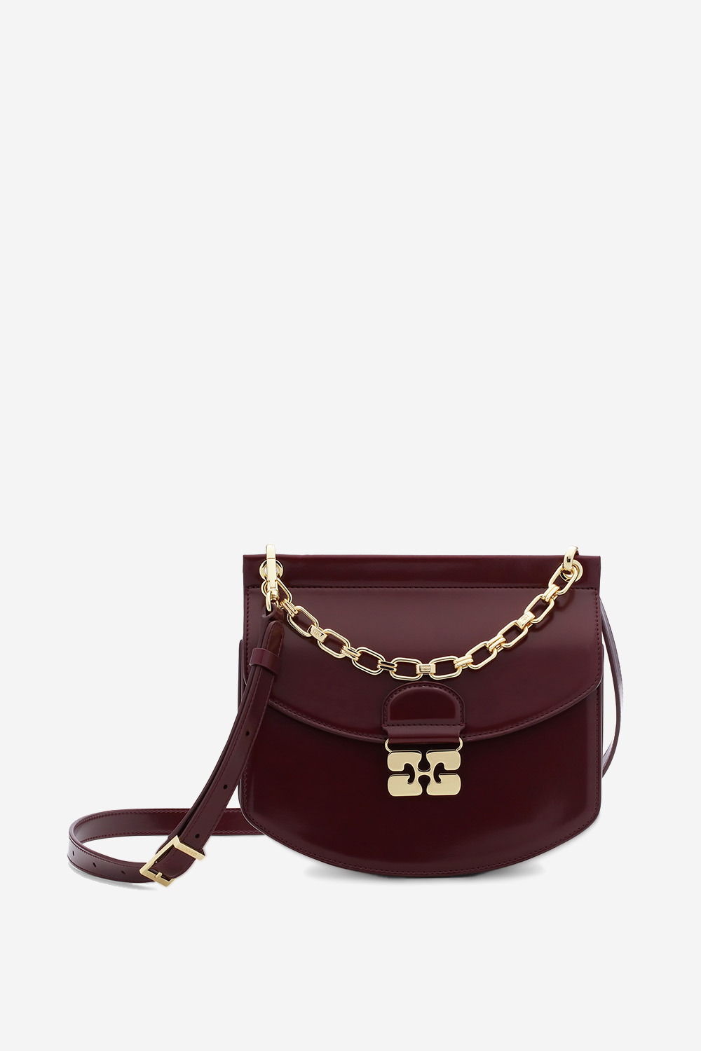 Ganni - Apo-G bag small box chain crossbody