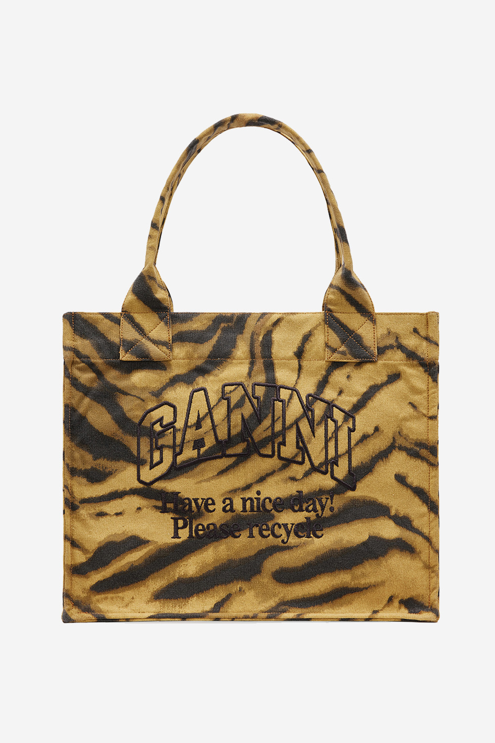 Ganni - Large easy zebra shopper