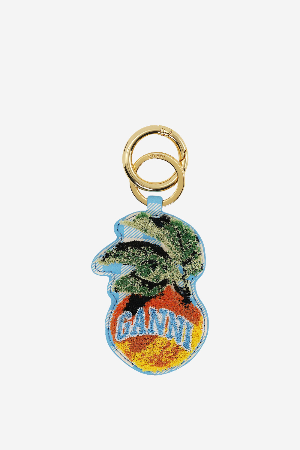 Ganni - Apple velvet keyring