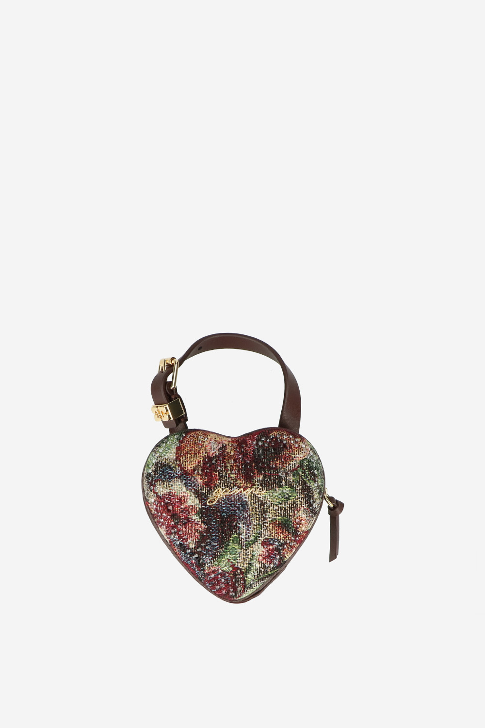 Ganni - Nano heart tapestry strass