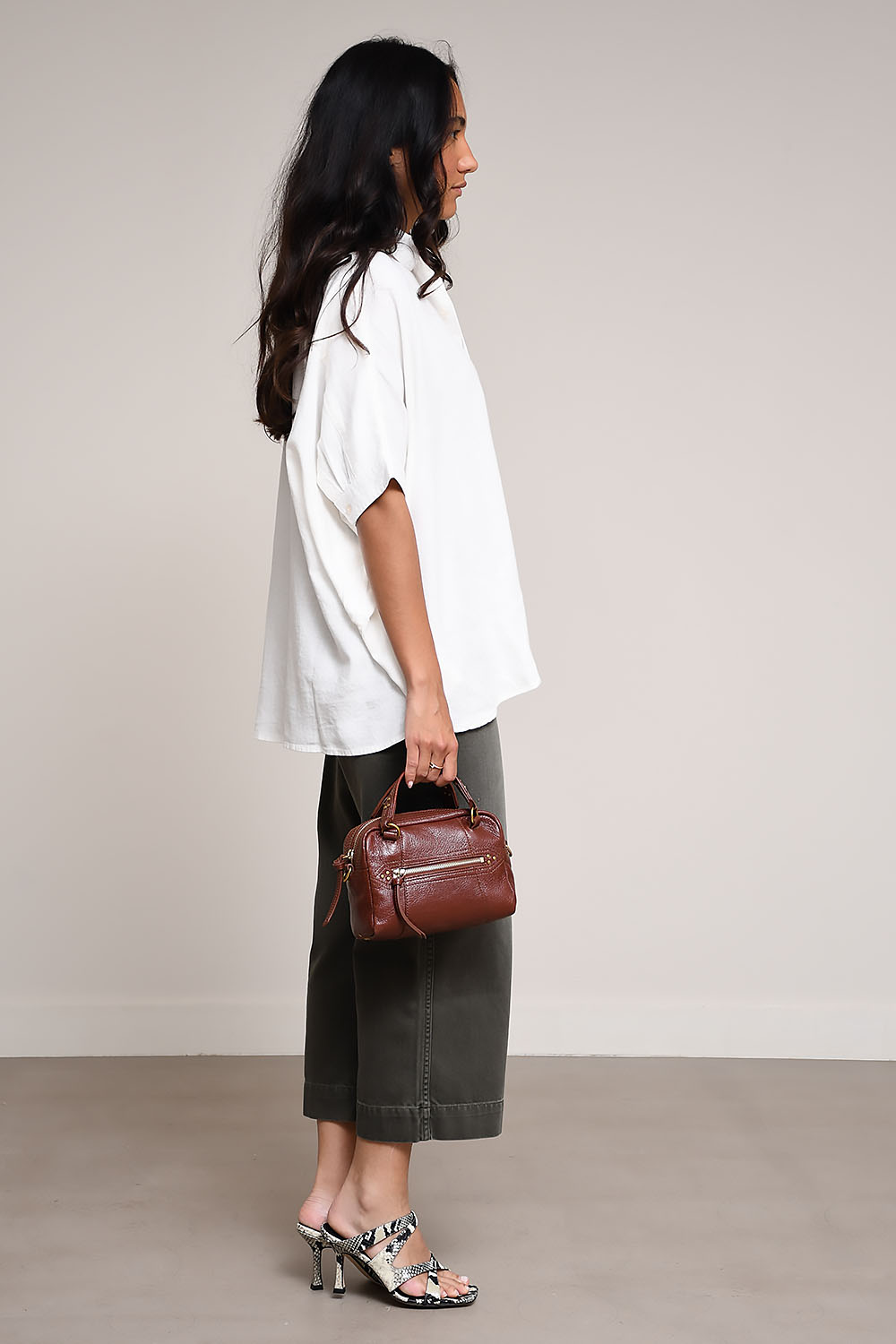 Denimist - Boxy cuffed linen-cotton blend shirt