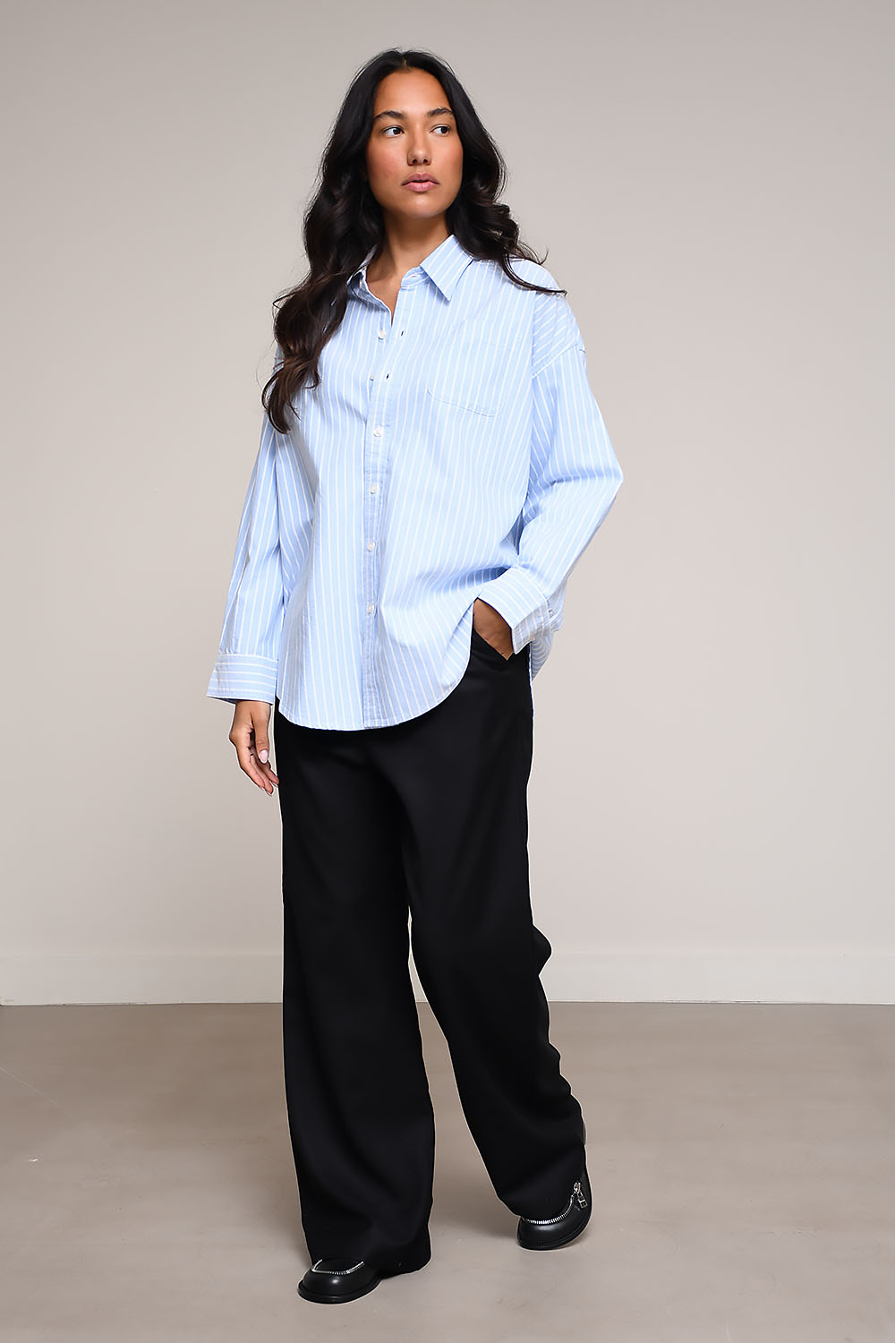 Denimist - Button front cotton shirt