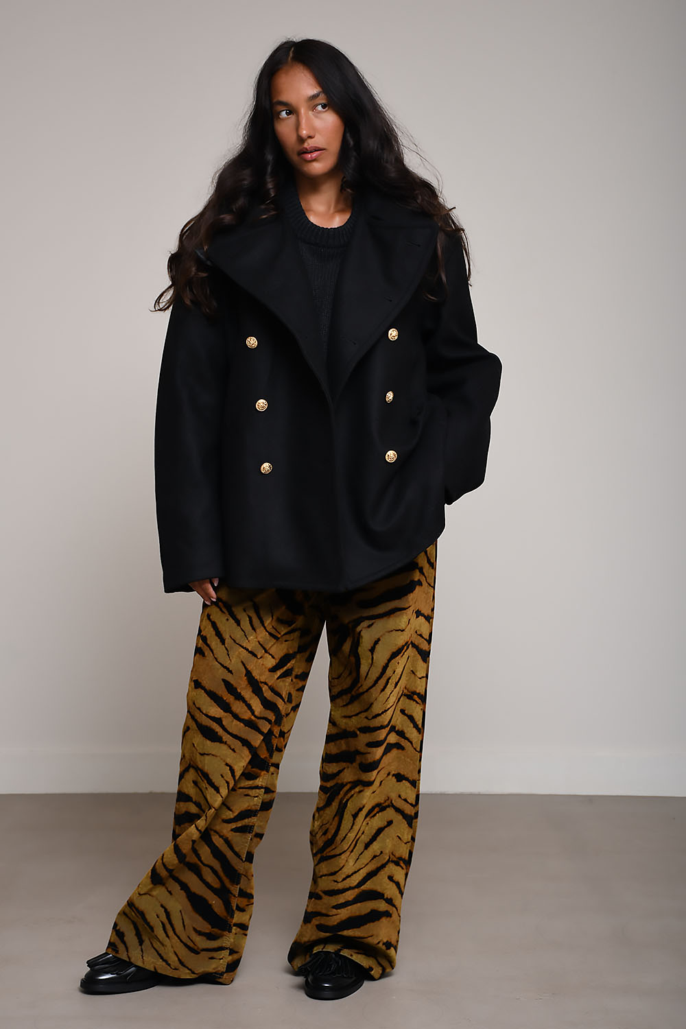 Denimist - Oversized wool peacoat