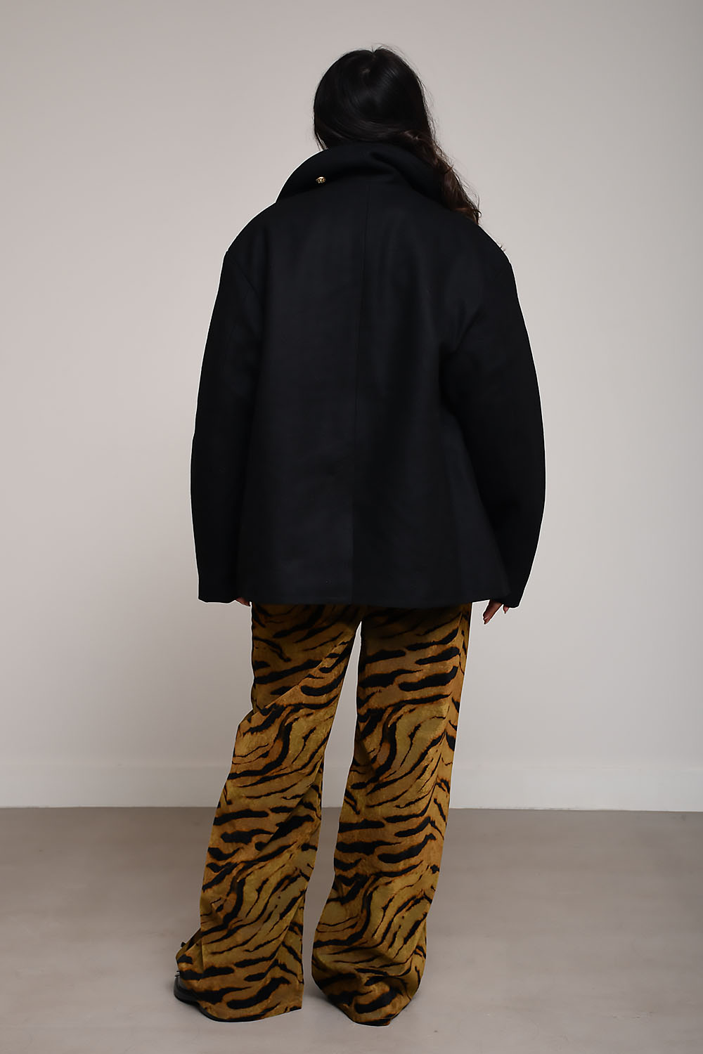 Oversized wool peacoat